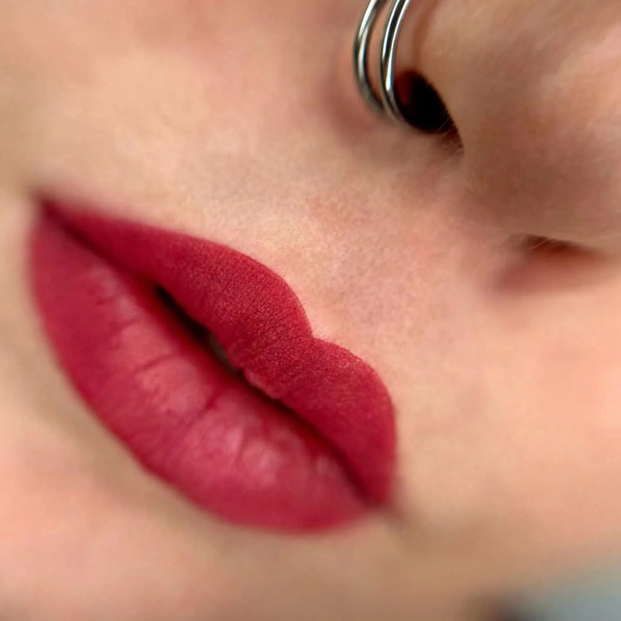 pigmented red lips